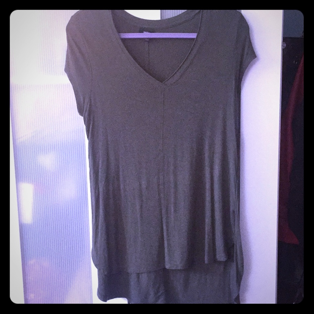 Olive green v-neck